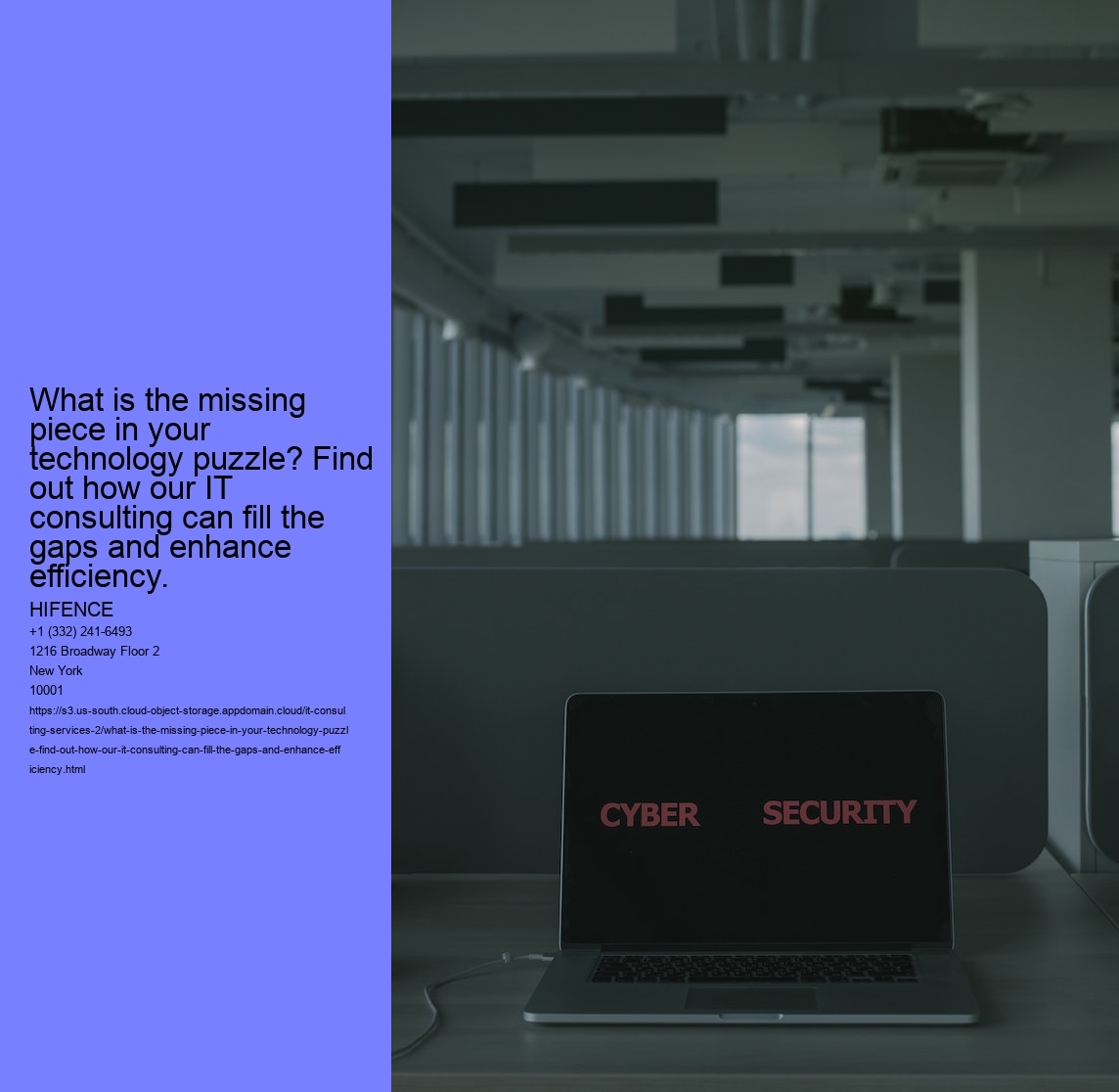 What is the missing piece in your technology puzzle? Find out how our IT consulting can fill the gaps and enhance efficiency.